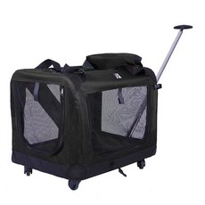 대형견 켄넬 강아지 미만 중형견 사모예드 철제 이동장, 블랙 A, 1개