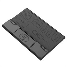 전화 SIM 카드 보관 케이스 및 전화 스탠드용 MicroUSB 및 Type-C OTG 리더가 포함된 SD TF용 USB 메모리 카드 플래시 리더, 검은색