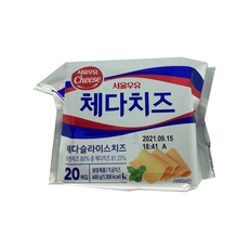 서울우유 체다슬라이스 치즈 (20매), 360g, 1개