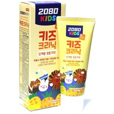 2080 키즈크리닉 1단계 무불소 아기 치약, 80g, 2개