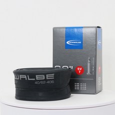슈발베 SV7 20x1.5-2.4 40mm 프레스타 자전거 튜브, 1개