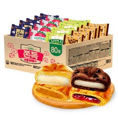 오즈랜드 쫀득 4종 세트2 쫀득초코칩+쫀득감자떡쿠키+그랑쉘딸기+그랑쉘사과 (총 80봉), 1박스, 1610g