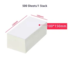 감열지 접힌 열 라벨 바코드 스티커 100x100mm100x150mm76x130mm 탄소 밴드 필요 없음, 100x150mm-500sheet