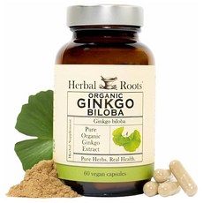 Herbal Roots 은행잎 추출물 비건캡슐 60캡슐, 1개