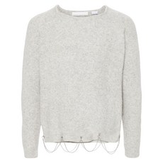 랜덤아이덴티티 크리스털 장식 울 혼방 스웨터