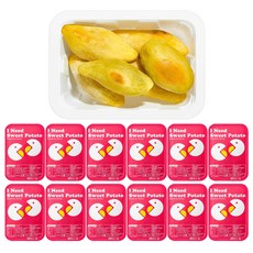 신박한 한입 쏙 꿀고구마 120g x 12팩 / 바로먹는 간편 아이스 냉동 찐 군 고구마, 12개