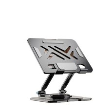 SOAIY 索愛 手機平板支架 360°旋轉 碳素鋼材質 合金加固底座 手機/平板適用, 【皓月銀】碳素鋼360度旋轉折疊 手機平板通用, 1個
