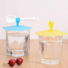 실리콘 컵뚜껑 머그잔뚜껑 컵마개 머그잔덮개, 1개, 랜덤