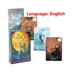 초보자용타로 타로 Illuminati 키트 카드 운세 PDF 가이드 북 게임 애정 오라클 데크 초보자, 13 e good, 1개