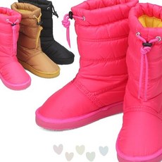 아동용 겨울 보온 방한 패딩 부츠 미끄럼 방지 밑창 눈 비 방수 처리 실내외겸용