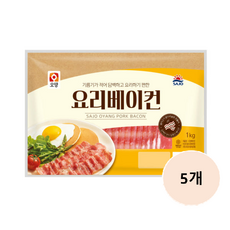 (보금푸드) 오양 요리 베이컨 업소용 샌드위치 파스타 베이컨, 5개, 1kg