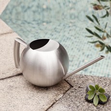 家用球形不鏽鋼澆水壺 歐式復古長嘴壺, 砂光 - 1000ML, 1個