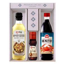 설 추석 명절 홍게간장 500ml 식용유 참기름 선물세트