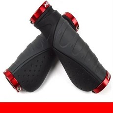 알루미늄 합금 자전거 핸들 바 그립 라이딩 바이스 장비 산악 바 액세서리, 08 Gray-Red, 1개