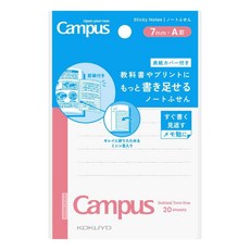 【YUBU】KOKUYO 國譽 Campus 筆記本便條貼 補充包 6mm B罫 40張, 1個, 小尺寸 A罫 メ-NT102ATH