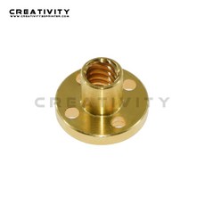 3D打印機配件 T8*8 T8*2絲桿螺母 黃銅螺母 導程圓螺母, 1個, 銅螺母導程2