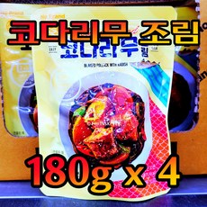 노브랜드 코다리 무조림 180g x 4 NoBrand Kodari-Mu-jorim - Braised half-dried pollock and radish, 4개