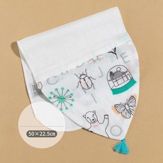 순면 거즈 수건 땀 흡수 귀여운 태슬 장식 담요, 4. letters 2pcs