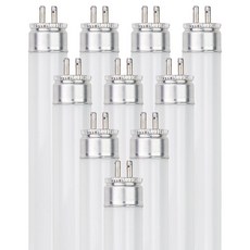 Sunlite 22.9cm(9인치) F6T5/CW T5 선형 형광 램프 6와트 240루멘 4100K 쿨 화이트 미니어처 G5 바이핀 베이스 ROHS 준수 고성능 스트, 6와트 (9인치)