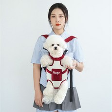 애견 반려견 강아지 와인 포대기 산책 4근 애견띠 슬링백 백팩 고양이, 1. 버건디 콘트라스트 백팩, 1개