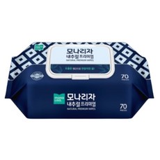 모나리자 내추럴 프리미엄 물티슈 캡형, 70개입, 10개