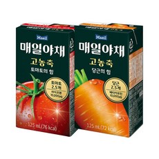 (매장정품) 매일 매일야채 2종 토마토&당근 125ml 24팩 233009
