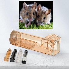 자동문 쥐덫 쥐망 통로 쥐잡이 쥐틀 쥐덧, 1개, 브라운