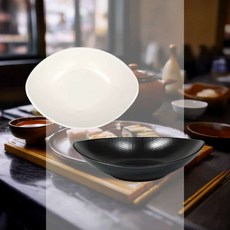 샐러드 그릇 중식 휴게소 한식 가게 식기 주점, 매트샐러드볼G-0517 크림, 1개