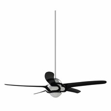 芬朵 URAGANO系列54吋遙控吊扇/循環扇/空調扇(URAGANO54)，多段風速選擇，節能省電，適用於各種空間, 鉻色+黑色