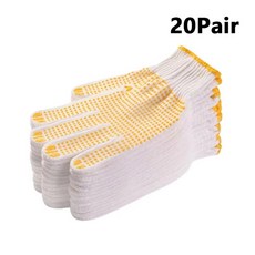 15 정비공 PVC 30 미터용 도트 장갑 산업 미끄럼 있는 안전 방지 그립이 화가 작업 건설 보호, 20Pair