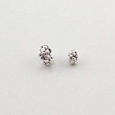 비즈톡 [SVP-12-18]순은펜던트 실버925 벚꽃론델 5.5mm 8mm 팔찌만들기