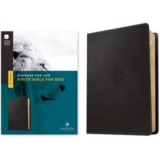 (영문도서) NLT Courage for Life Study Bible for Men Filament-Enabled Edition (Leatherlike Onyx Lion) Imitation Leather, Tyndale House Publishers, English, 9781496475565