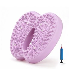 천국의계단 지압 에어 스텝퍼 무소음 가정용 다이어트 스텝밀 홈트 운동기구 [에어펌프 증정], 분홍색