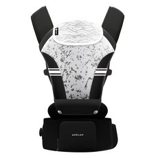 앤디랜드 아기띠 겸용 다기능 접이식 스툴, 매직 빔 블랙