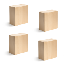 숲인더시티 우드카빙 나무목재 바스우드, 1세트, 5X10X15cm 2개