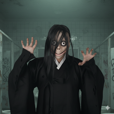 우주굿즈 모모귀신 가면 코스튬 할로윈 코스프레 데이, 1개