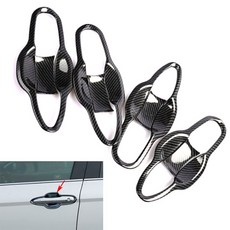 光澤碳纖紋外門碗裝飾蓋 適用於18-23 Camry 20-21 Corolla 19-22 Avalon, 1個