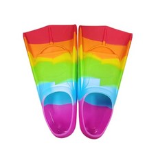 실리콘 핀 수영 훈련 추진력과 빠른 수영 속도 향상을 위한 짧은 다이빙 오리발 스노클링, Color, XXXS