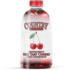 타르트체리 컨트리 스푼 몽모랑시 레드 타르트 체리 주스 농축액(32온스), 1개, 946ml