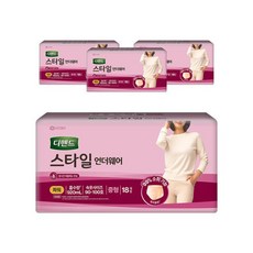 디펜드 스타일 언더웨어 파워 안심흡수력 중형 요실금 여성용 성저귀 18PX4팩 +금액대별 네이버페이, 4박스, 18개입