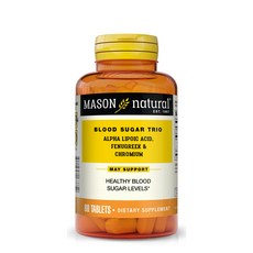 Mason Naturals 硫辛酸&葫蘆巴&鉻補充錠, 1組, 60顆