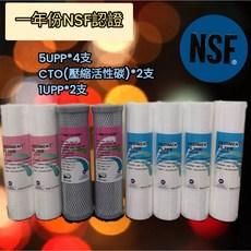 逆滲透淨水器RO機專用-10英吋NSF認證一年份濾心特價組, 1個