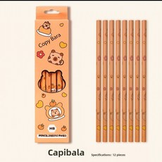 루베코 카피바라연필 카피바라 연필 필통 학용품 문구세트 연필세트 학용품 지우개, 카피바라 연필 12개