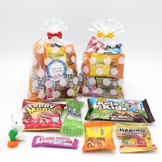 Hanbom 生日禮物 零食 點點 糖果袋 餅乾 回禮 組合, 零食6種, 6套