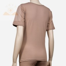 부드러운 기모 3부 검정내복 할머니내의 여자반팔잠옷 따뜻한내복