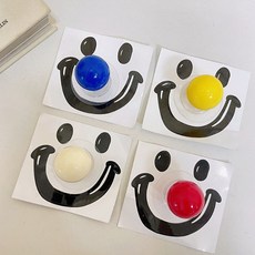 루돌프코 화장실 변기뚜껑 위생손잡이 서랍장 흡착식 무타공 붙이는 핸들 2P, 빨강+파랑, 1개