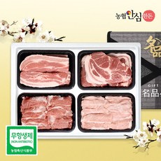 [농협안심한돈](냉장)무항생제 한돈선물세트 7호 1.2kg (삼겹목살가브리항정), 단품