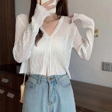 防曬開衫 側邊木耳邊 薄款罩衫