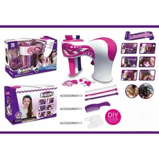 DIY兒童自動編髮器 女孩過家家彩妝玩具套裝 自動編髮 方便紥辮 親子互動禮物, 1個, 電動編髮器892-1, 電動編髮器892-1