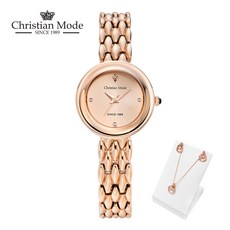 크리스챤모드 [백화점 AS] CM412RG 메탈 시계(주얼리세트 증정) 26mm
